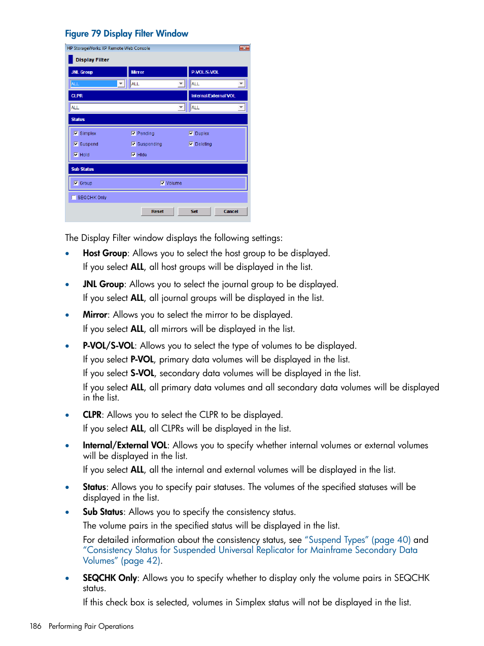 HP StorageWorks XP Remote Web Console Software User Manual | Page 186 / 244