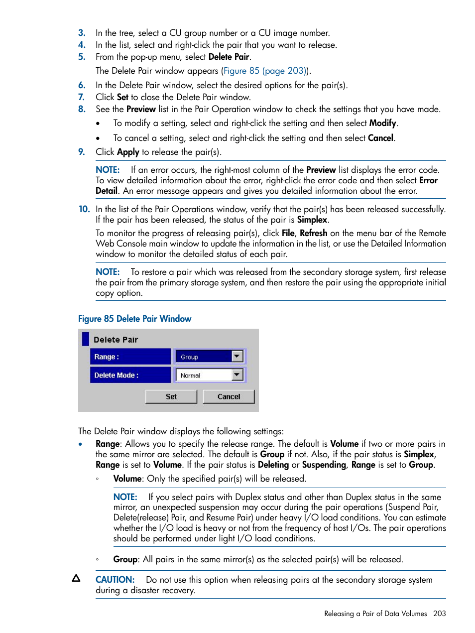 HP StorageWorks XP Remote Web Console Software User Manual | Page 203 / 244