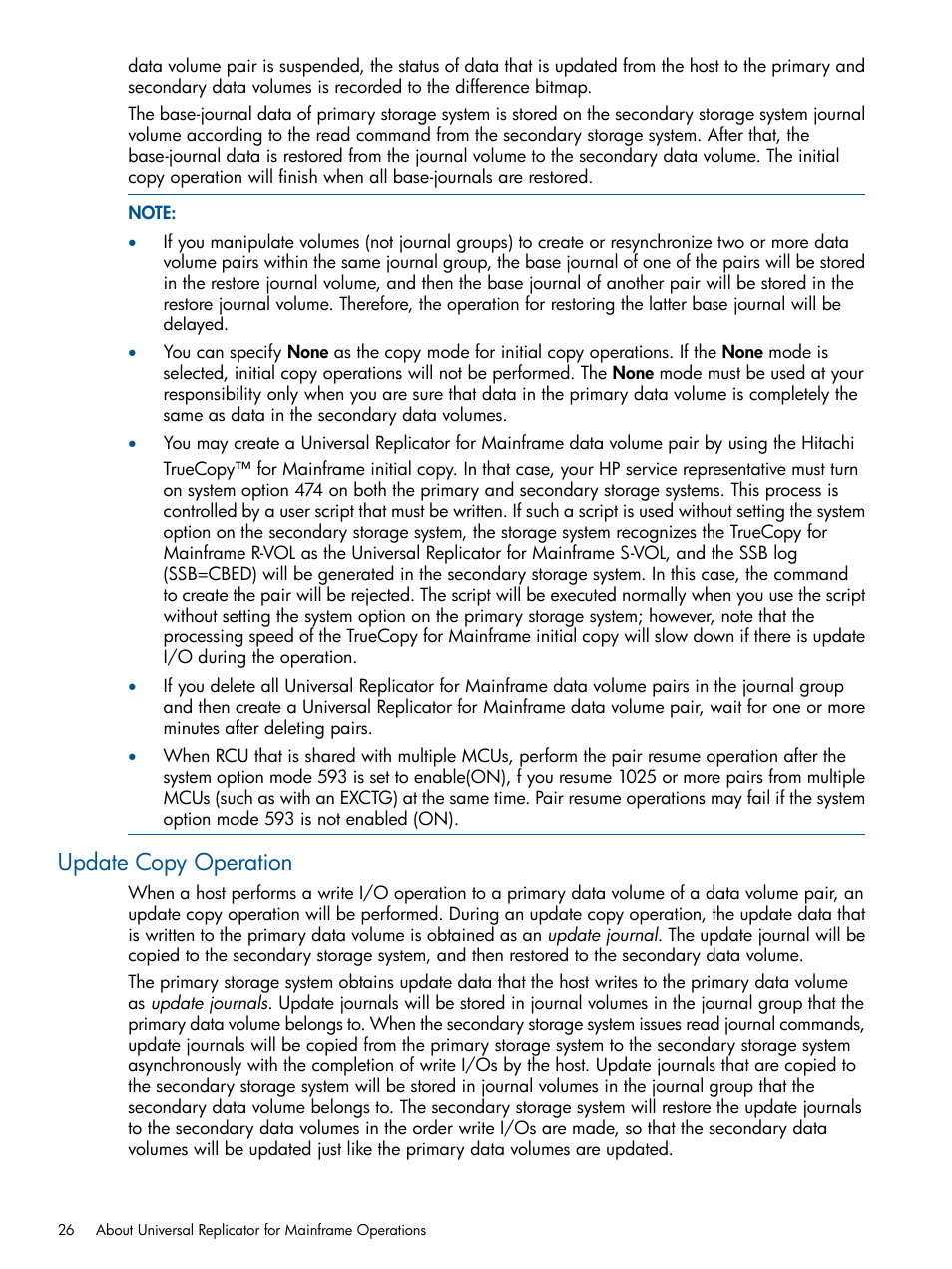 Update copy operation | HP StorageWorks XP Remote Web Console Software User Manual | Page 26 / 244
