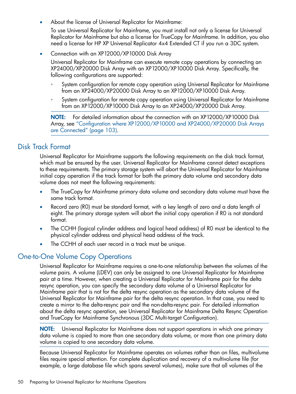 Disk track format, One-to-one volume copy operations | HP StorageWorks XP Remote Web Console Software User Manual | Page 50 / 244
