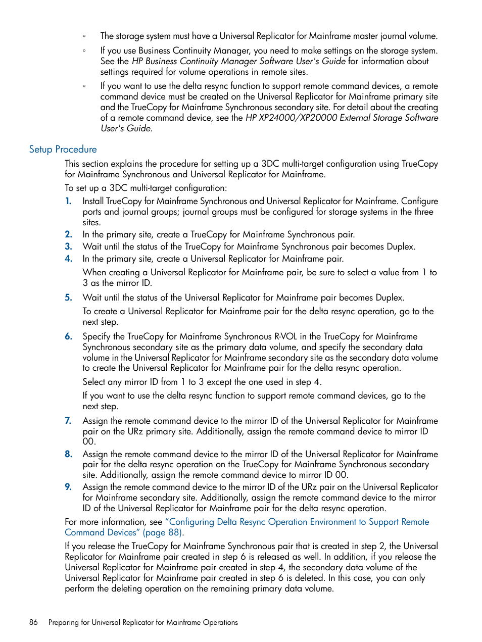 Setup procedure | HP StorageWorks XP Remote Web Console Software User Manual | Page 86 / 244
