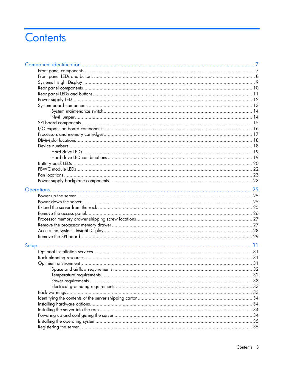 HP ProLiant DL580 G7 Server User Manual | Page 3 / 131