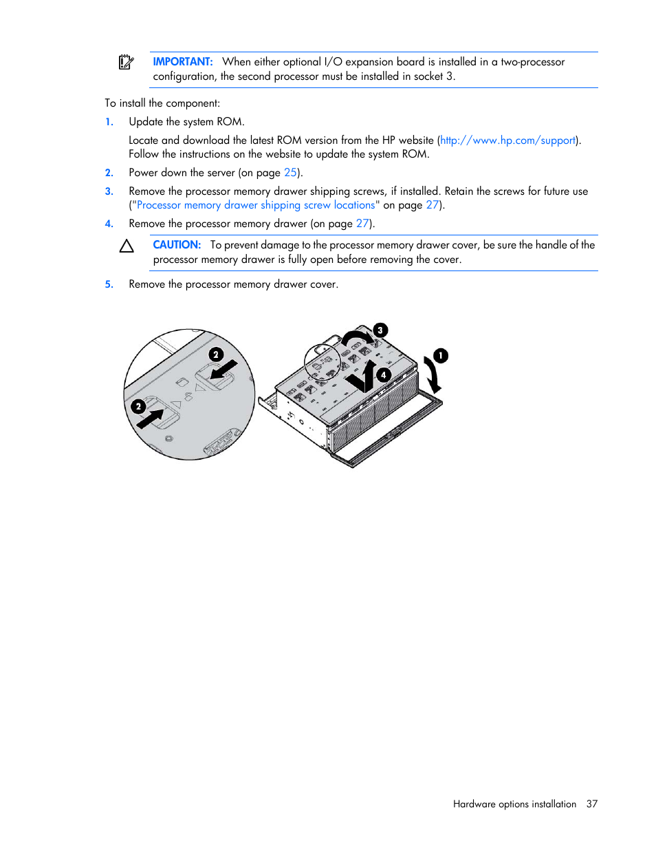 HP ProLiant DL580 G7 Server User Manual | Page 37 / 131