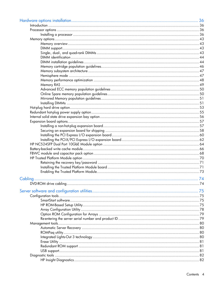 HP ProLiant DL580 G7 Server User Manual | Page 4 / 131