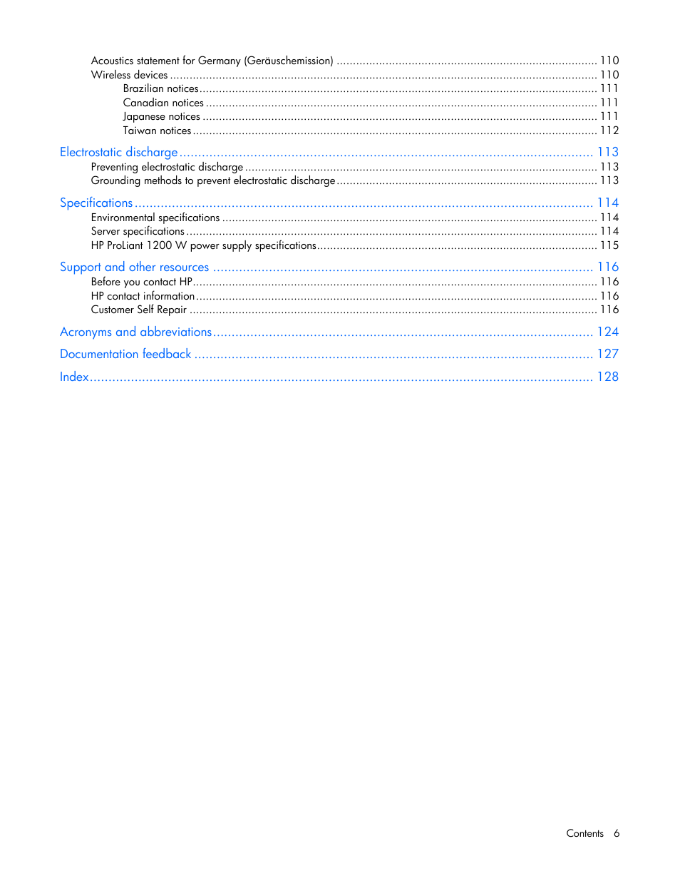 HP ProLiant DL580 G7 Server User Manual | Page 6 / 131