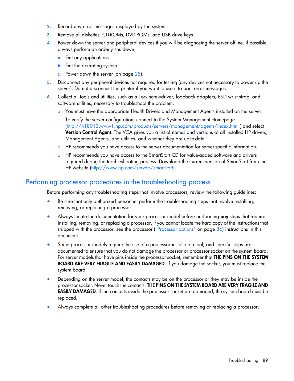 HP ProLiant DL580 G7 Server User Manual | Page 89 / 131