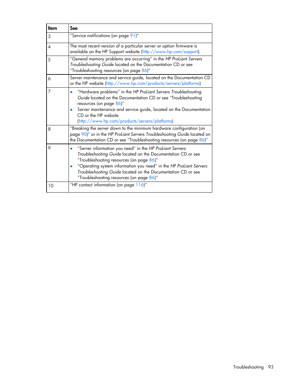 HP ProLiant DL580 G7 Server User Manual | Page 93 / 131