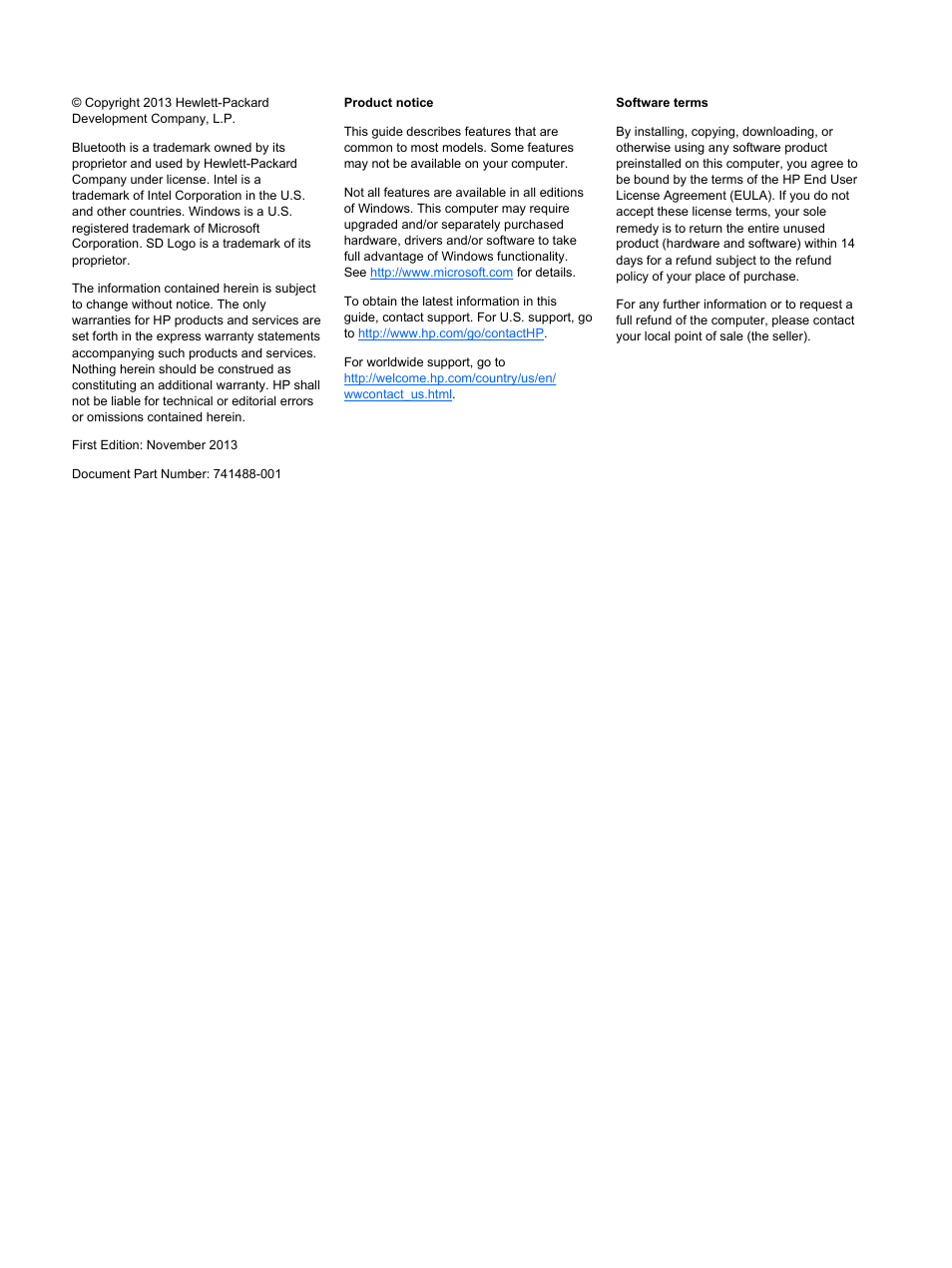 HP Pavilion 11-h112nr x2 PC User Manual | Page 2 / 81