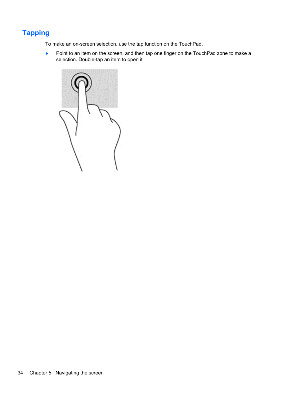 Tapping | HP Pavilion 11-h112nr x2 PC User Manual | Page 42 / 81