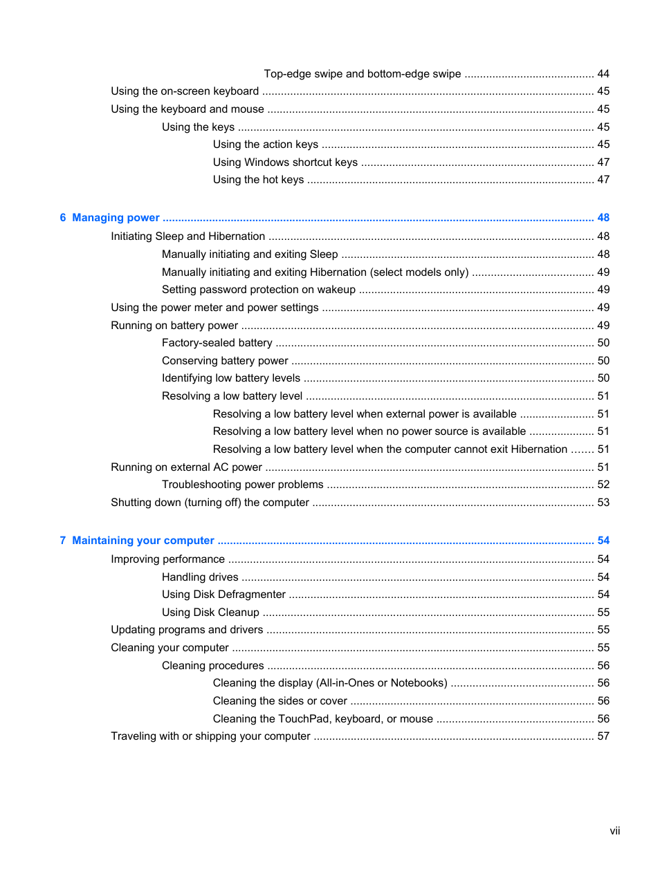 HP Pavilion 11-h112nr x2 PC User Manual | Page 7 / 81
