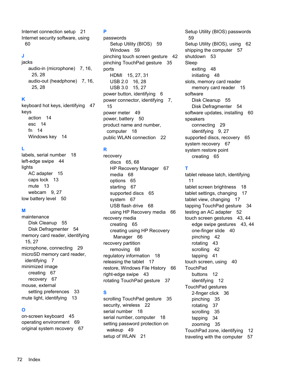 HP Pavilion 11-h112nr x2 PC User Manual | Page 80 / 81