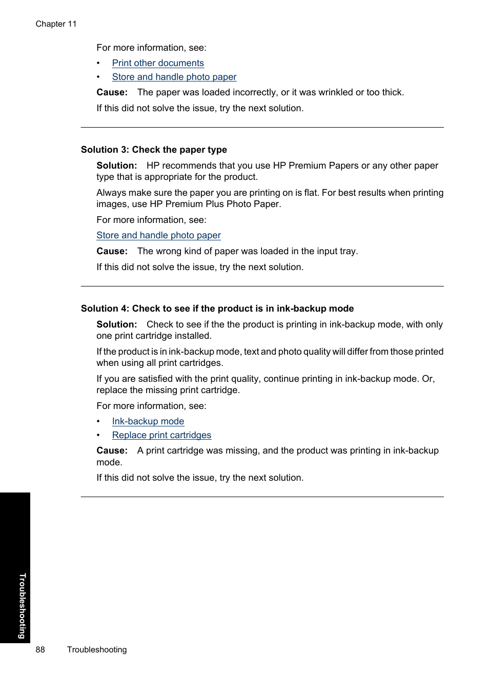 Solution 3: check the paper type | HP Deskjet D1550 Printer User Manual | Page 91 / 113