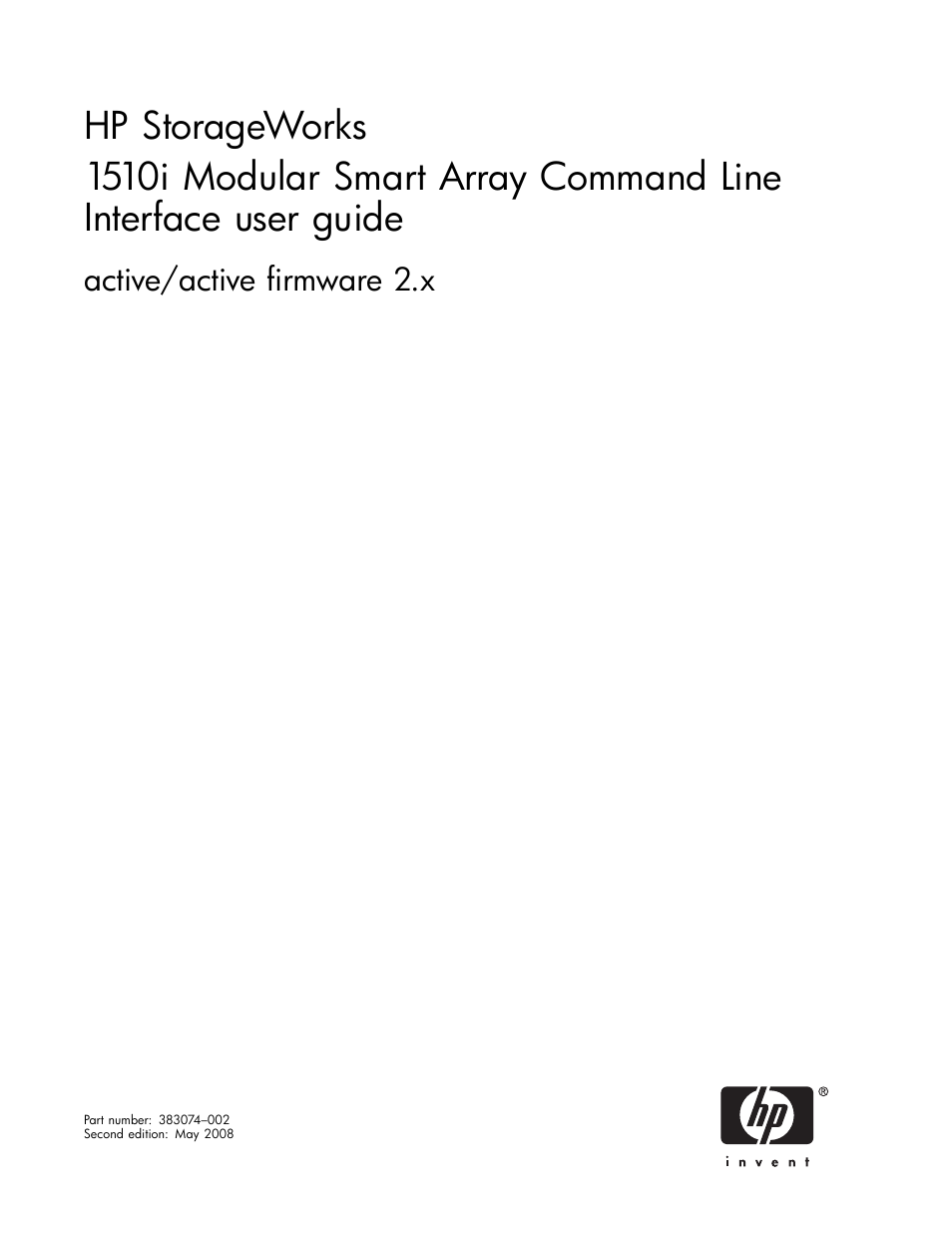HP StorageWorks 1510i Modular Smart Array User Manual | 154 pages