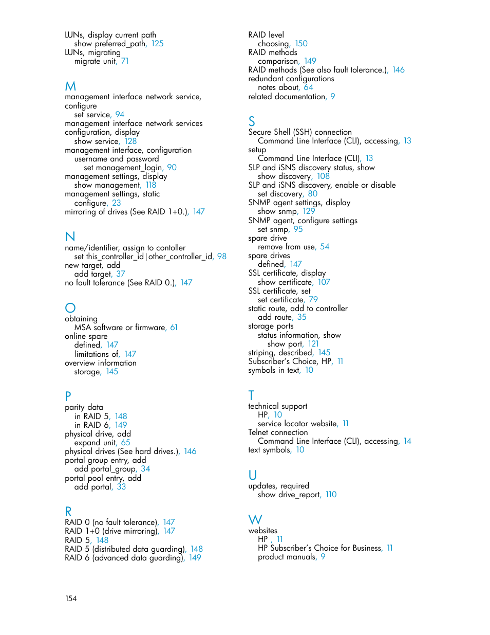 HP StorageWorks 1510i Modular Smart Array User Manual | Page 154 / 154