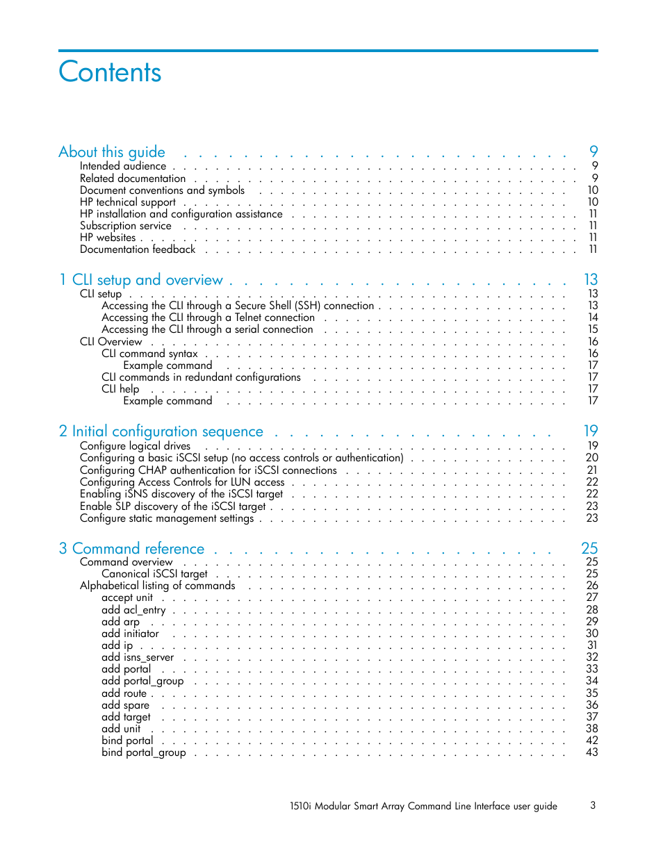 HP StorageWorks 1510i Modular Smart Array User Manual | Page 3 / 154