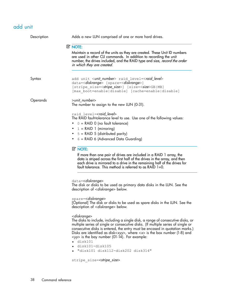 Add unit | HP StorageWorks 1510i Modular Smart Array User Manual | Page 38 / 154