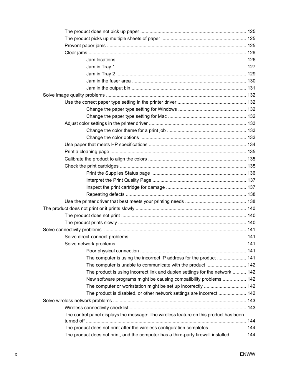 HP LaserJet Pro CP1525nw Color Printer User Manual | Page 12 / 202