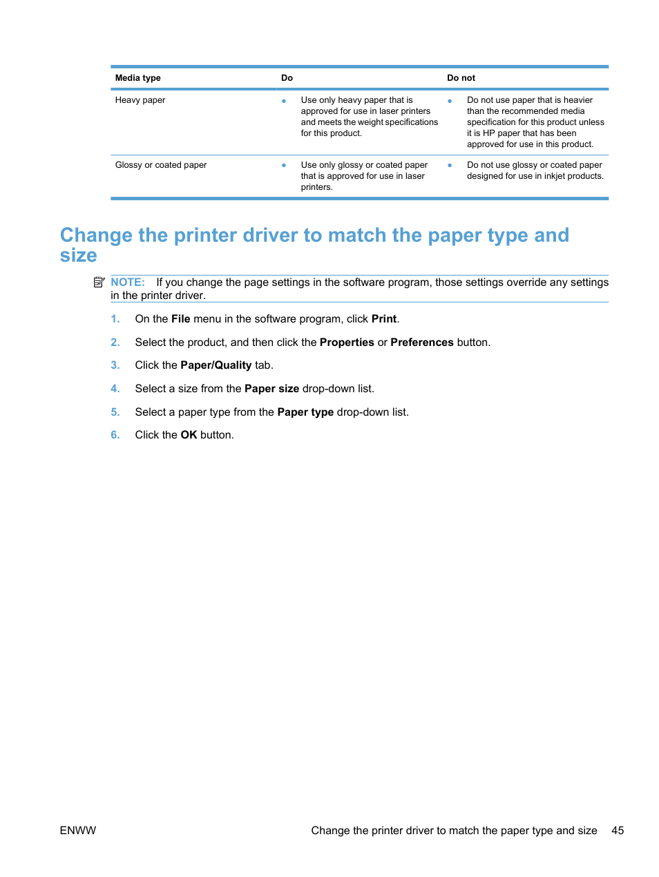 HP LaserJet Pro CP1525nw Color Printer User Manual | Page 59 / 202