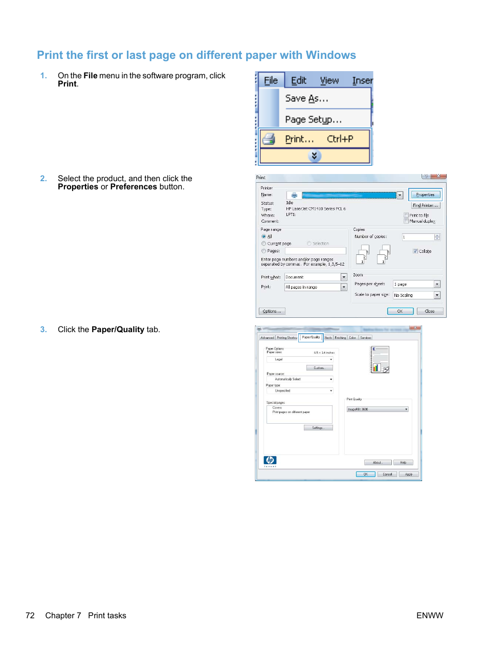 HP LaserJet Pro CP1525nw Color Printer User Manual | Page 86 / 202