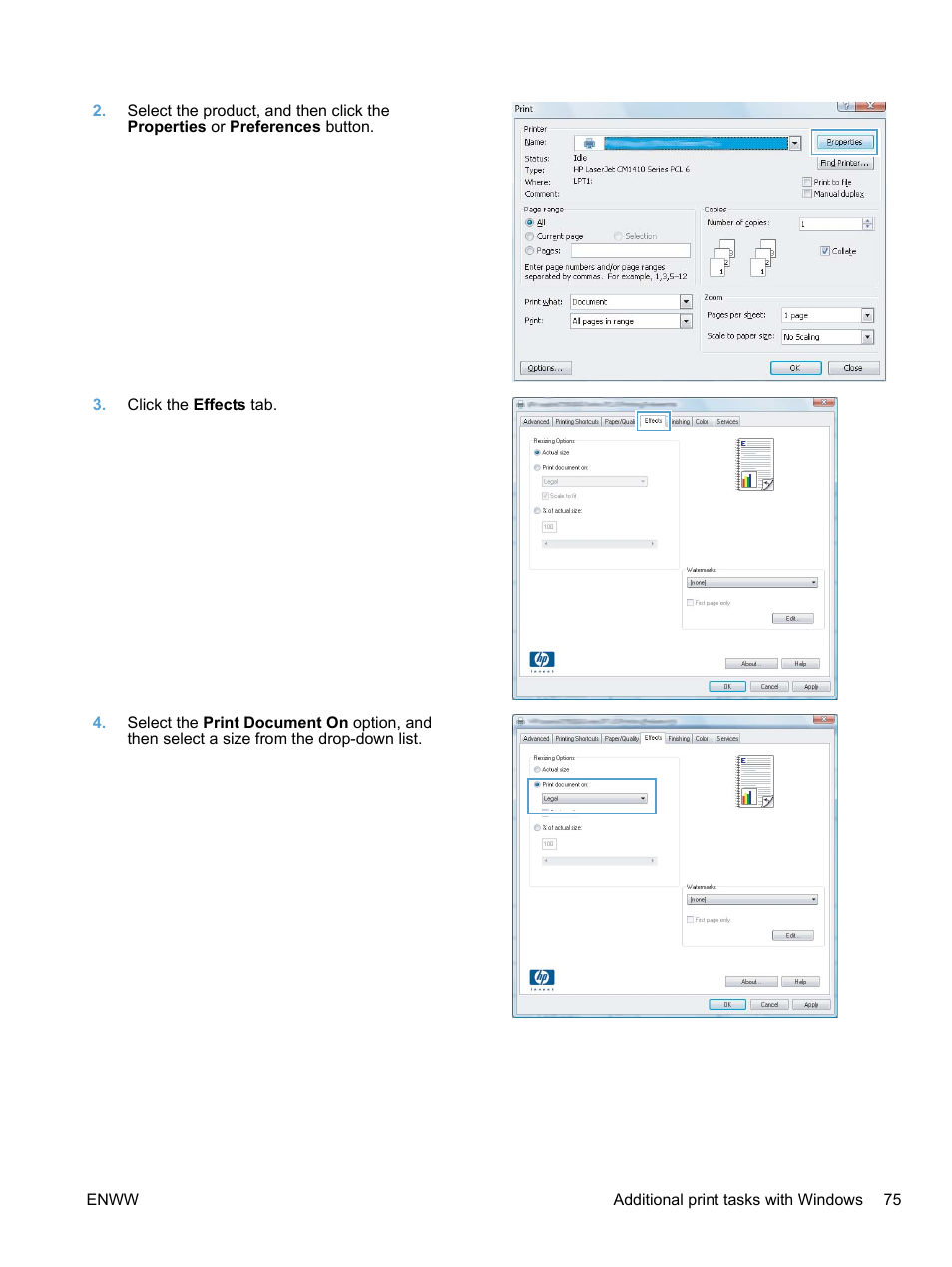 HP LaserJet Pro CP1525nw Color Printer User Manual | Page 89 / 202