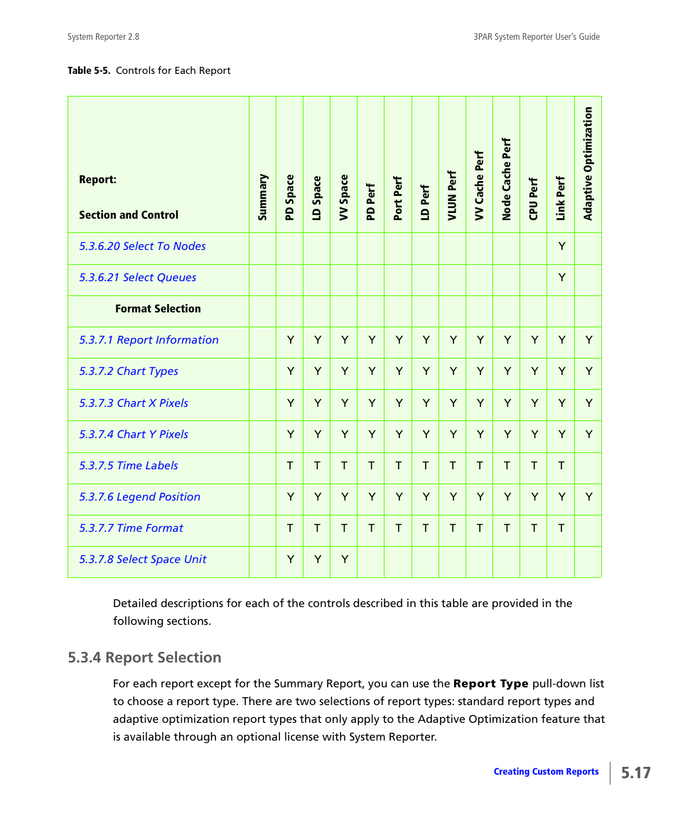 4 report selection, Report selection, 4 report | Selection | HP 3PAR System Reporter Software User Manual | Page 109 / 378