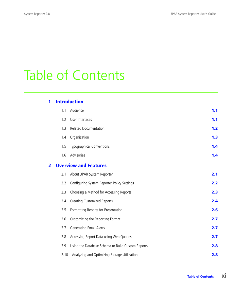 HP 3PAR System Reporter Software User Manual | Page 11 / 378