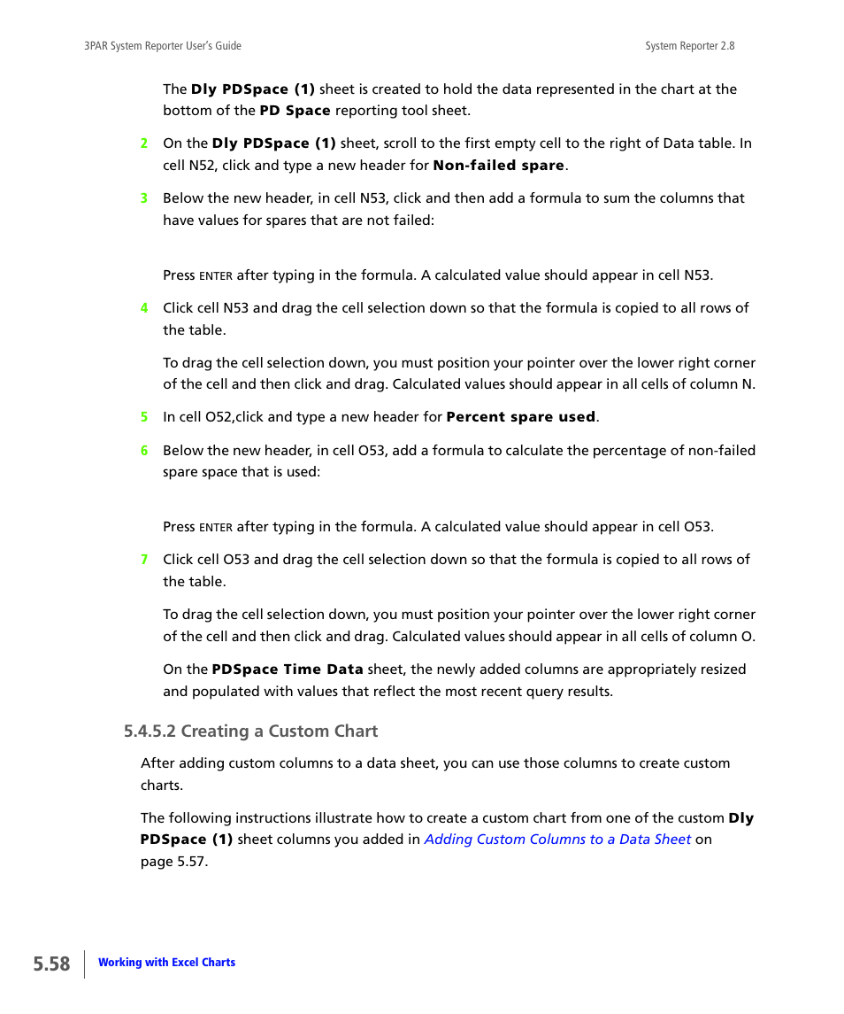 2 creating a custom chart, Creating a custom chart | HP 3PAR System Reporter Software User Manual | Page 150 / 378