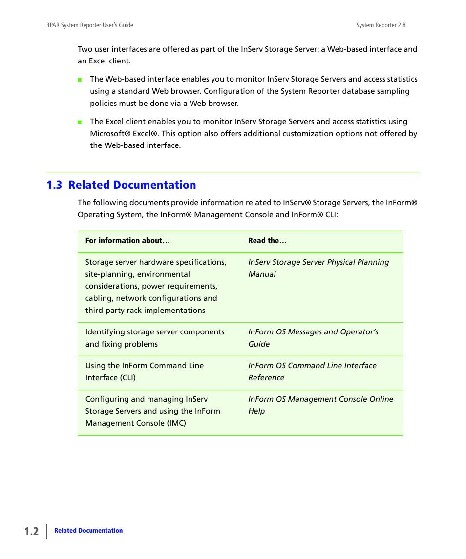 3 related documentation, Related documentation | HP 3PAR System Reporter Software User Manual | Page 26 / 378