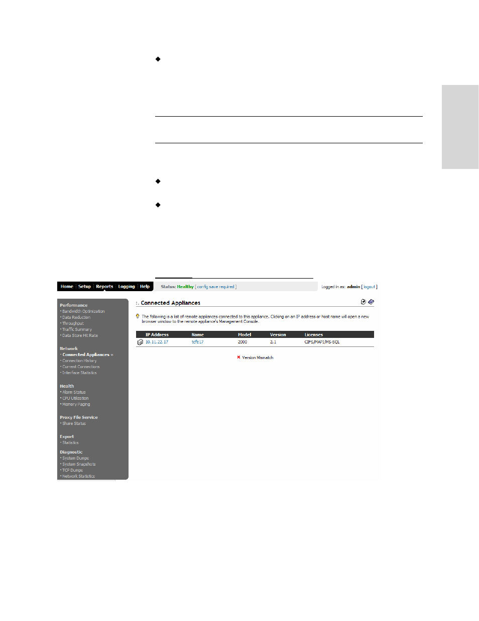 Viewing connected appliances reports, What this report tells you | HP StorageWorks Enterprise File Services WAN Accelerator User Manual | Page 133 / 186