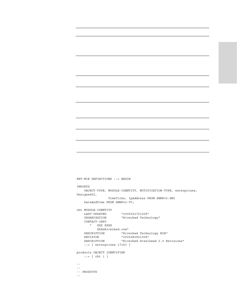 Hp efs wan accelerator enterprise mib | HP StorageWorks Enterprise File Services WAN Accelerator User Manual | Page 167 / 186