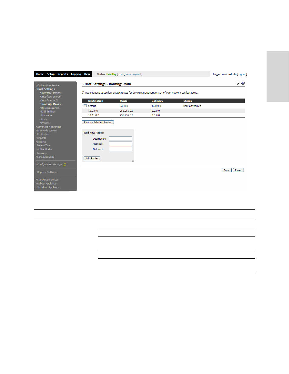 Setting static in- path routes, Setting static in-path routes | HP StorageWorks Enterprise File Services WAN Accelerator User Manual | Page 49 / 186