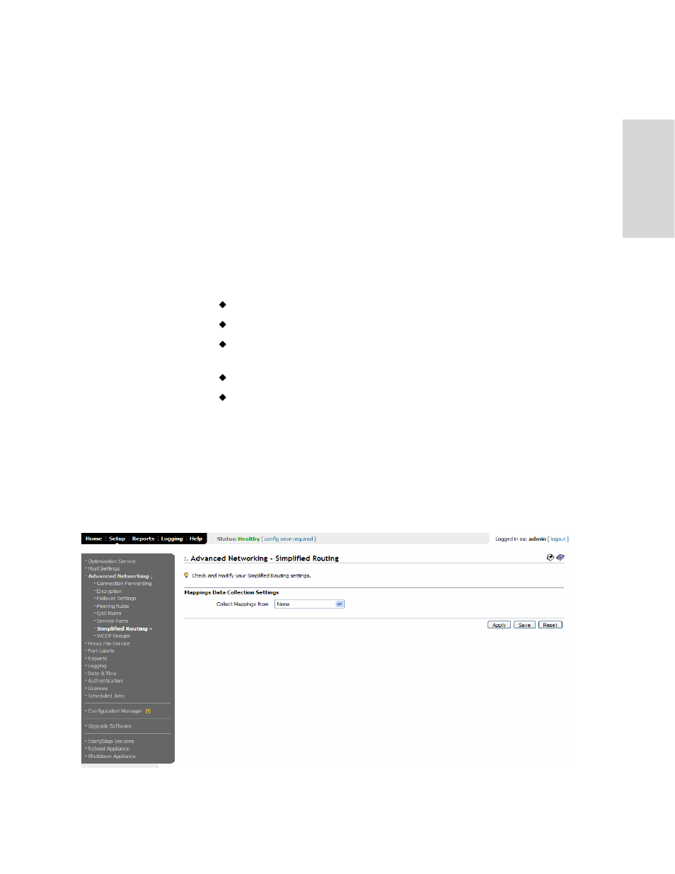 Enabling simplified routing | HP StorageWorks Enterprise File Services WAN Accelerator User Manual | Page 69 / 186