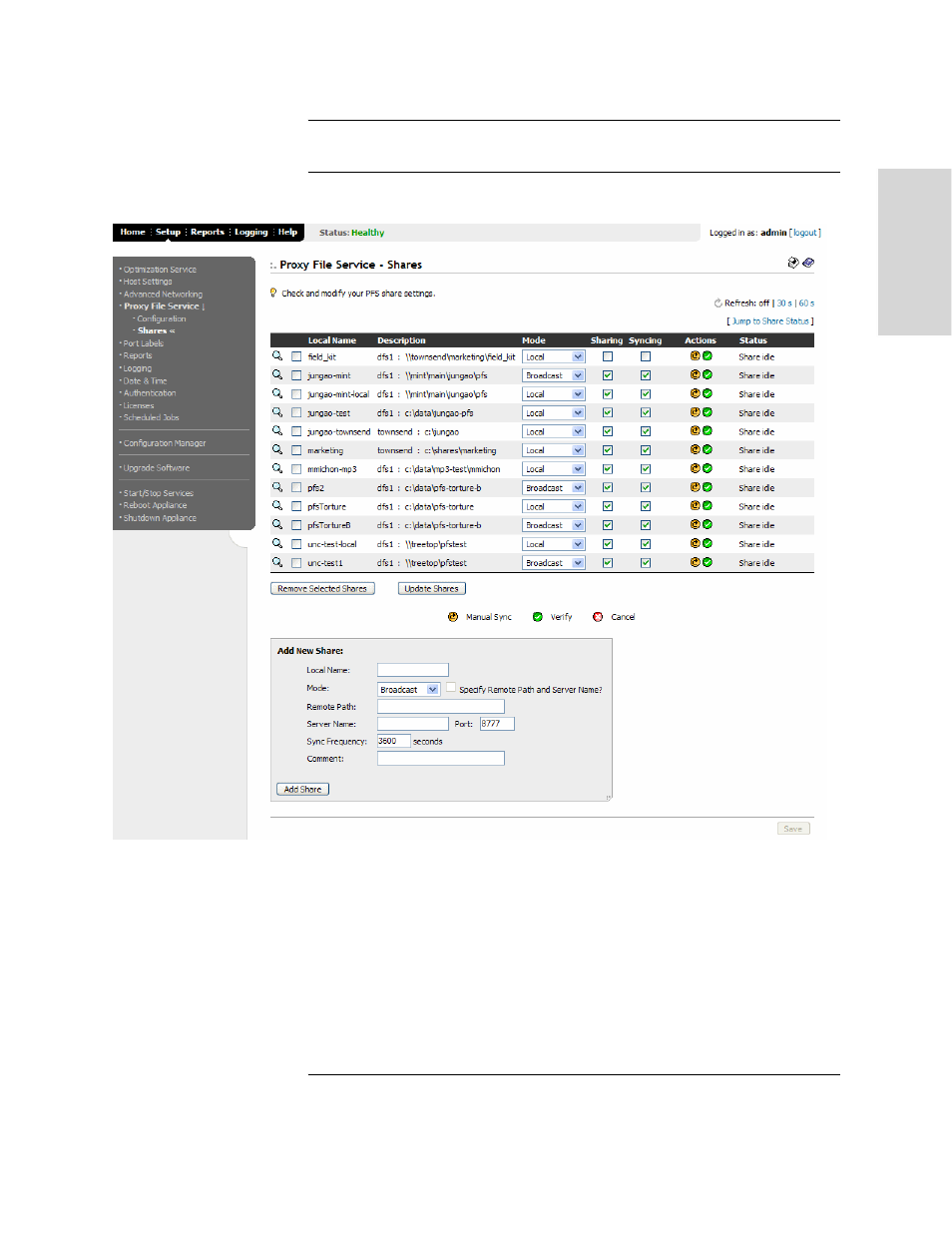 HP StorageWorks Enterprise File Services WAN Accelerator User Manual | Page 83 / 186