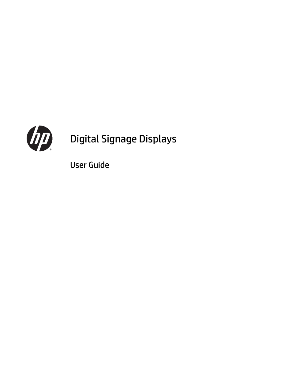 HP LD5535 55-inch LED Digital Signage Display User Manual | 106 pages
