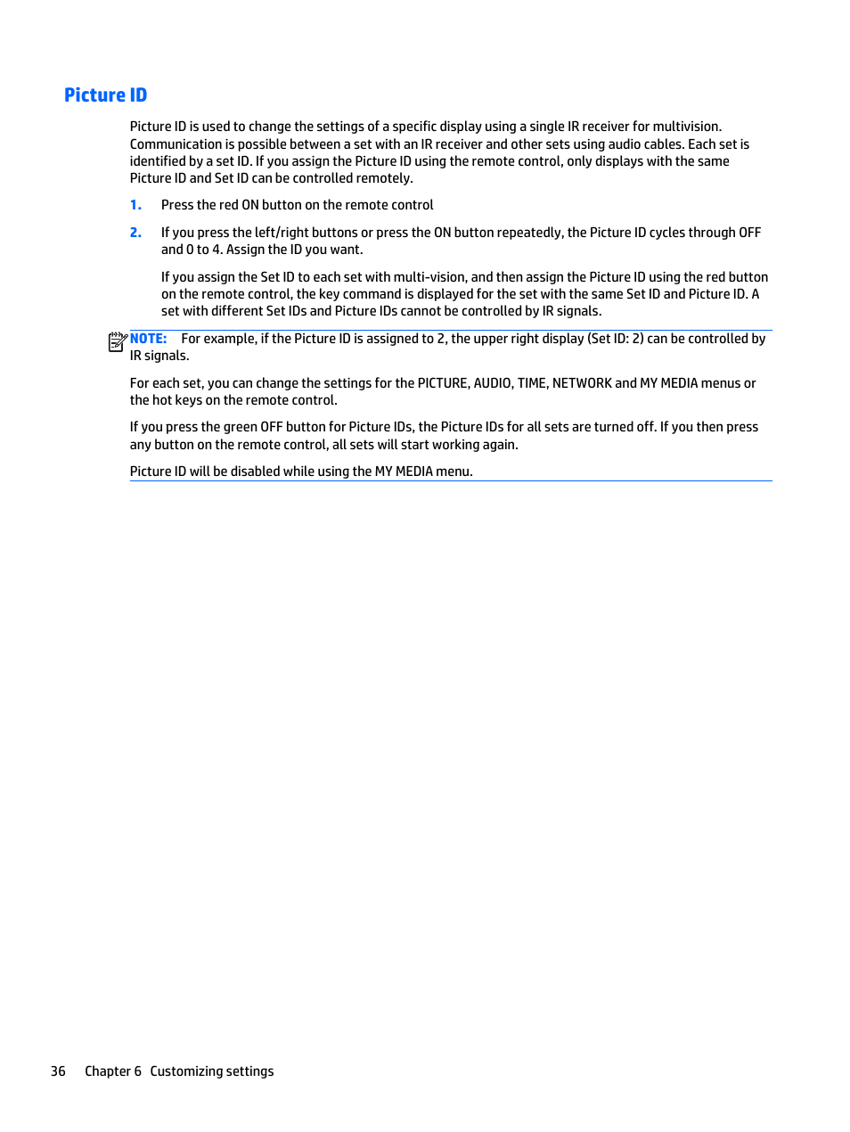Picture id | HP LD5535 55-inch LED Digital Signage Display User Manual | Page 46 / 106