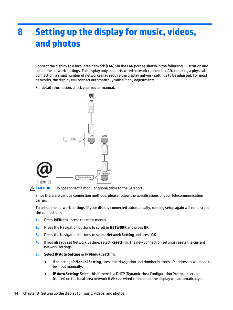 HP LD5535 55-inch LED Digital Signage Display User Manual | Page 54 / 106