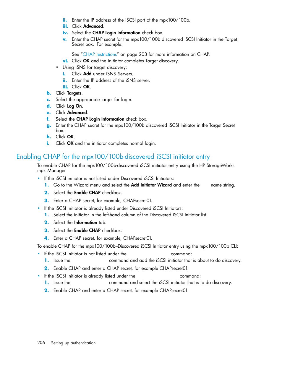 HP EVA Array iSCSI Connectivity Option User Manual | Page 206 / 229