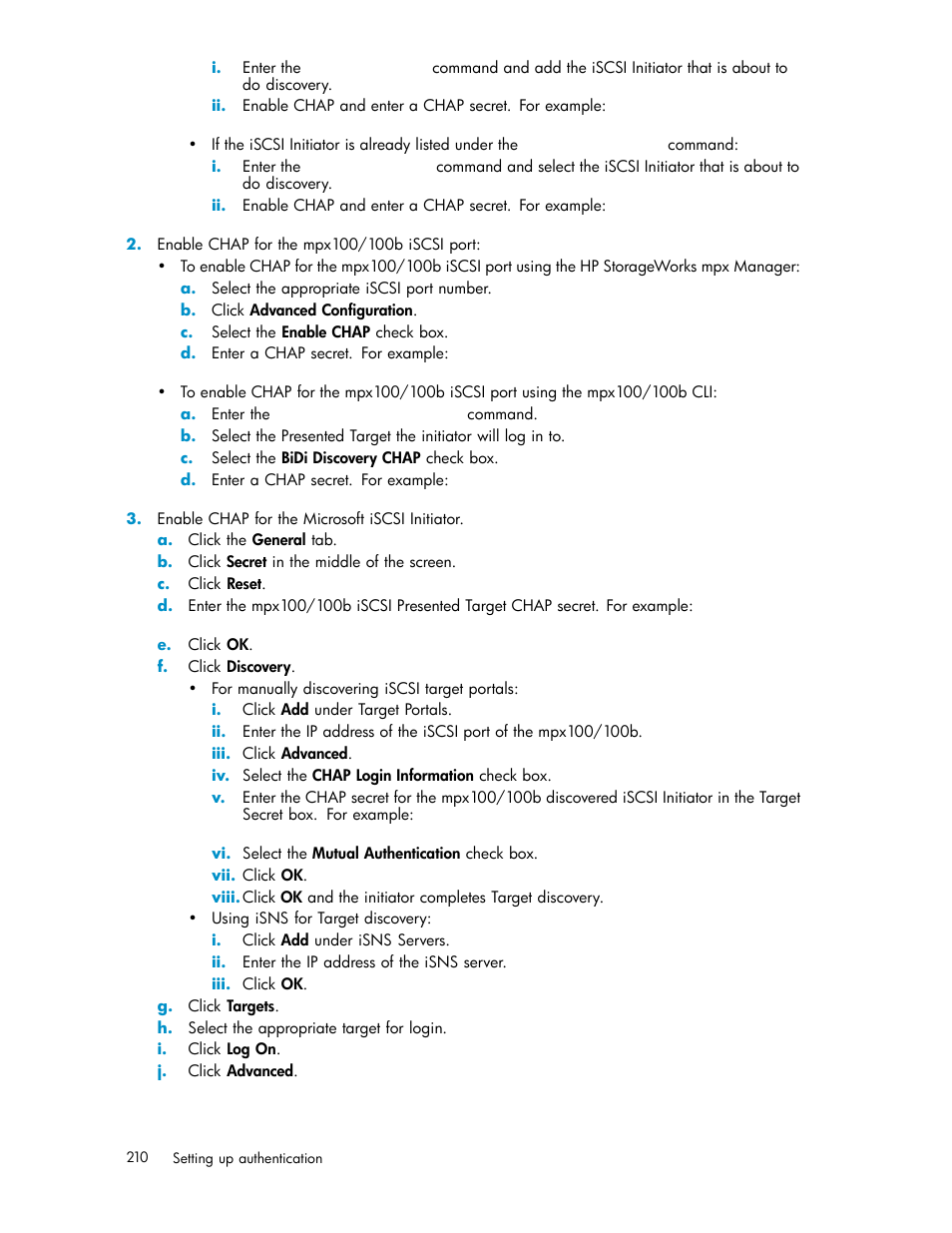 HP EVA Array iSCSI Connectivity Option User Manual | Page 210 / 229