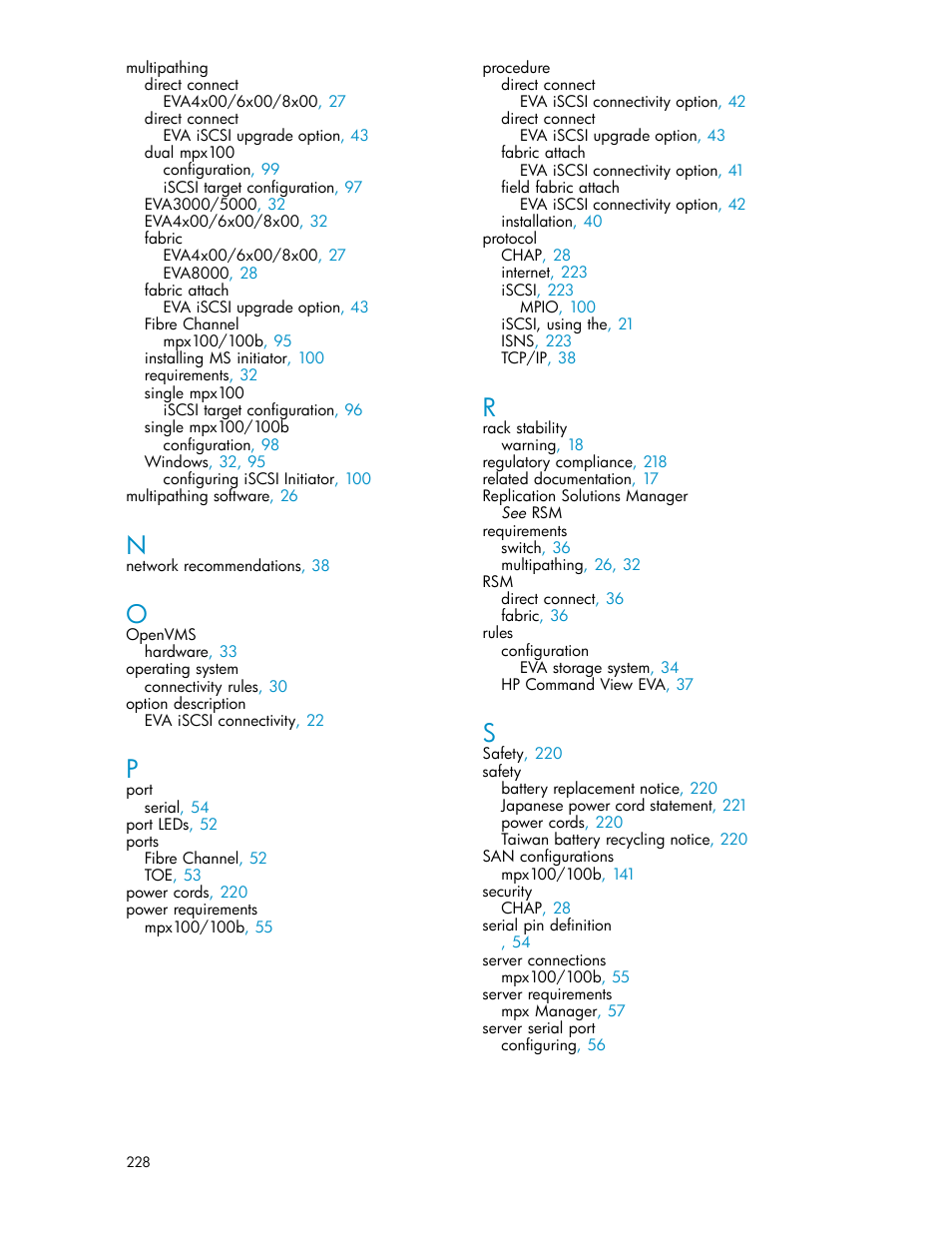 HP EVA Array iSCSI Connectivity Option User Manual | Page 228 / 229