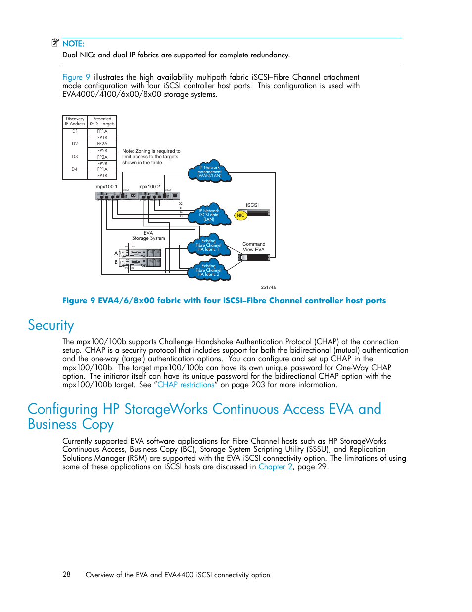 Security | HP EVA Array iSCSI Connectivity Option User Manual | Page 28 / 229