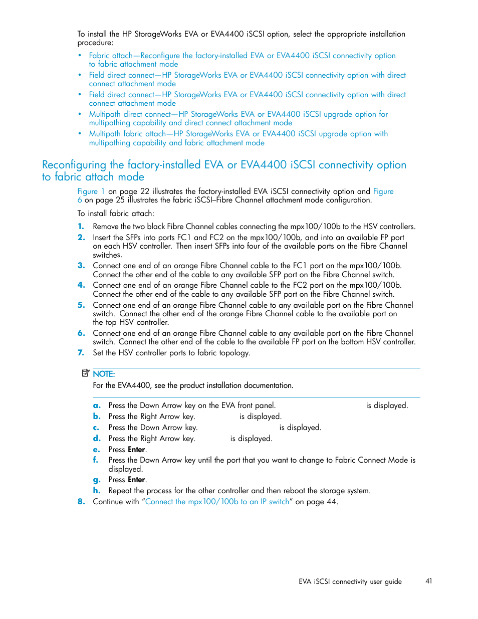 HP EVA Array iSCSI Connectivity Option User Manual | Page 41 / 229