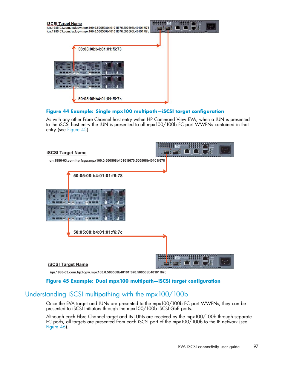 HP EVA Array iSCSI Connectivity Option User Manual | Page 97 / 229