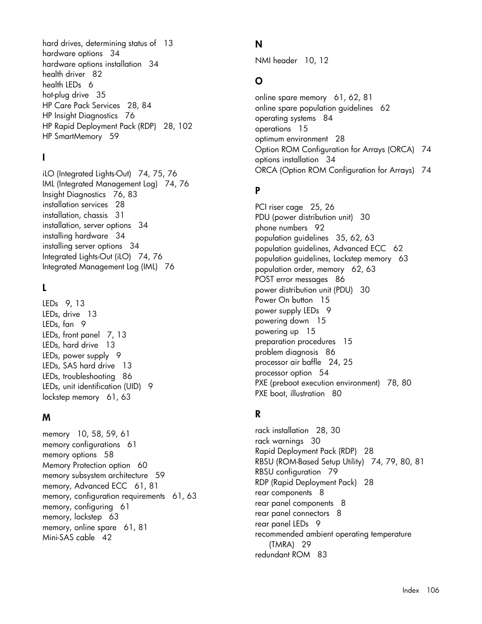 HP ProLiant SL270s Gen8 SE Server User Manual | Page 106 / 107