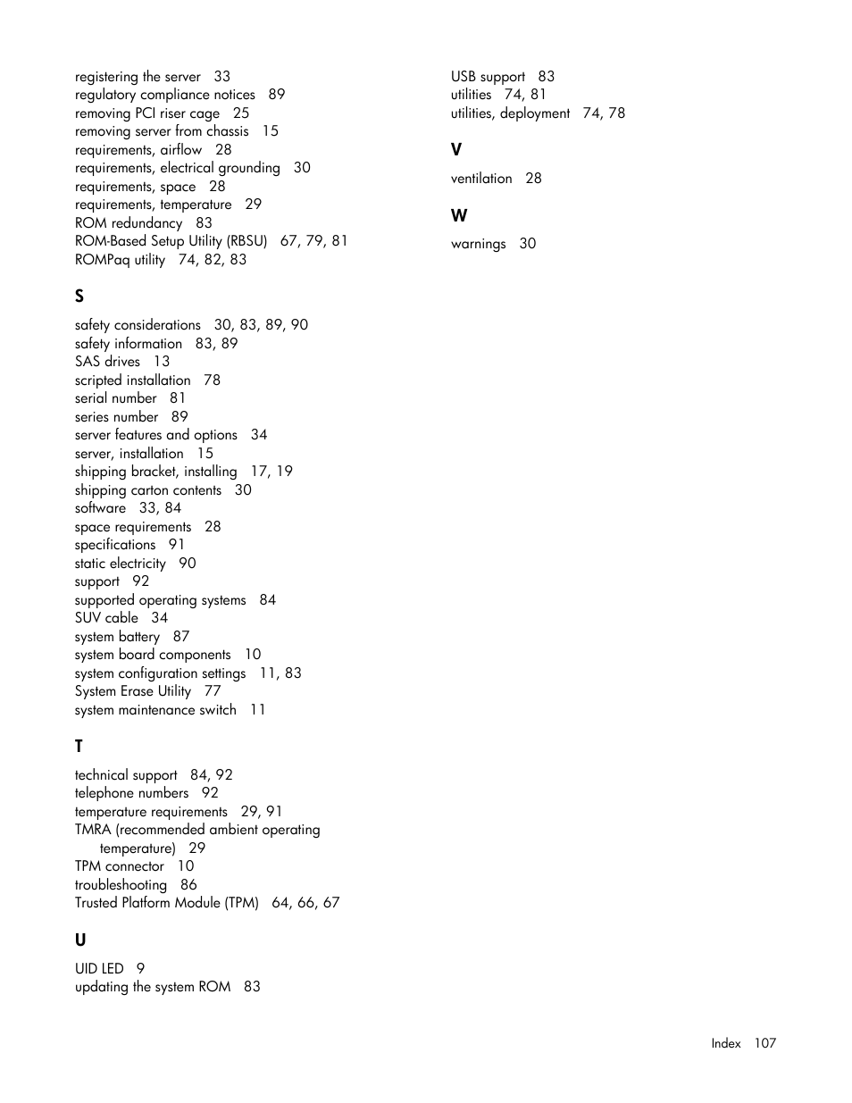 HP ProLiant SL270s Gen8 SE Server User Manual | Page 107 / 107