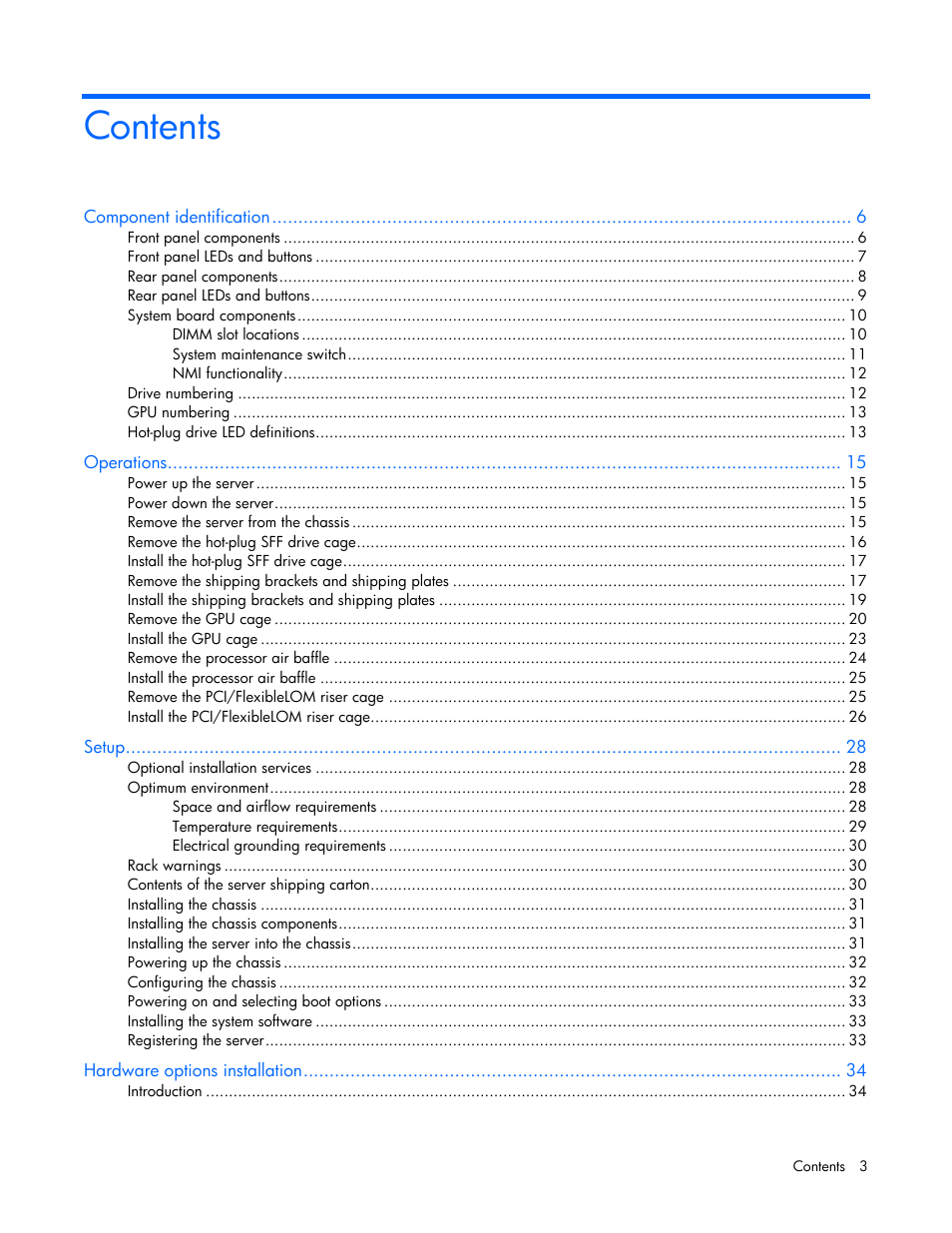 HP ProLiant SL270s Gen8 SE Server User Manual | Page 3 / 107