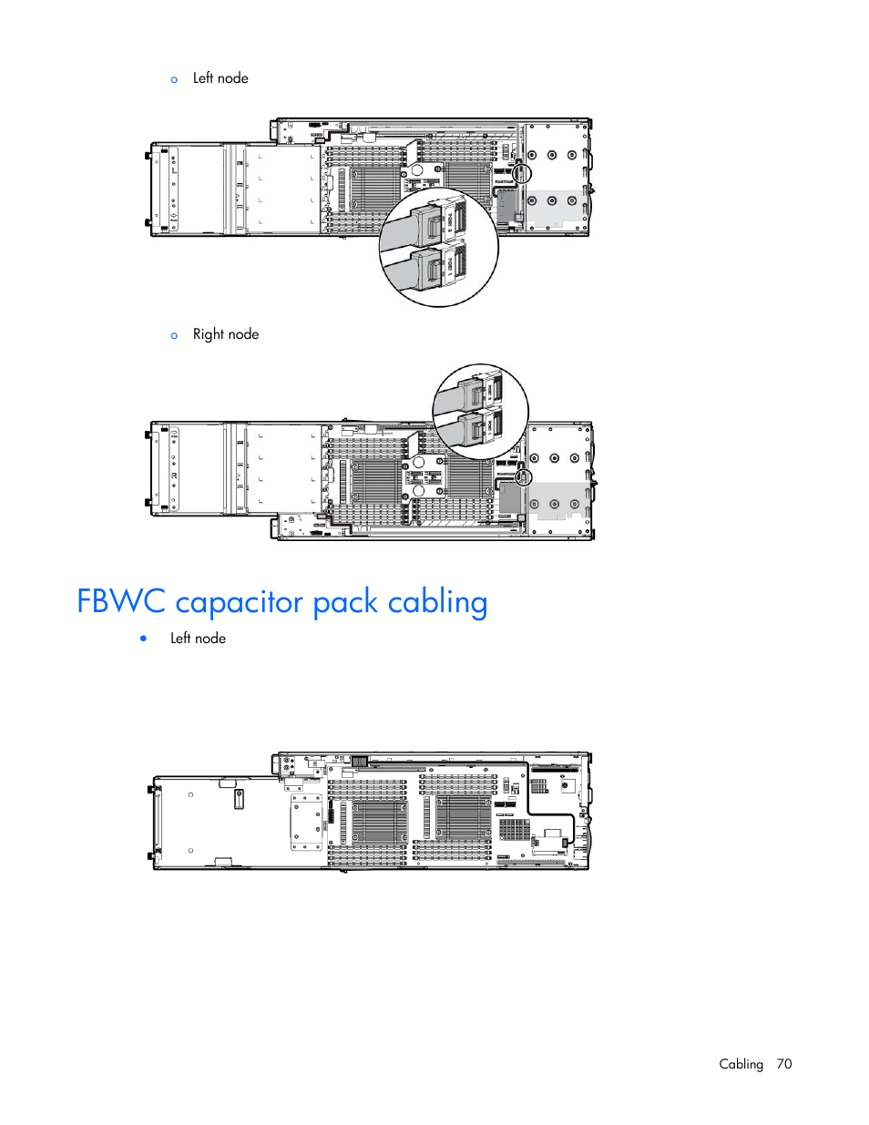 Fbwc capacitor pack cabling | HP ProLiant SL270s Gen8 SE Server User Manual | Page 70 / 107