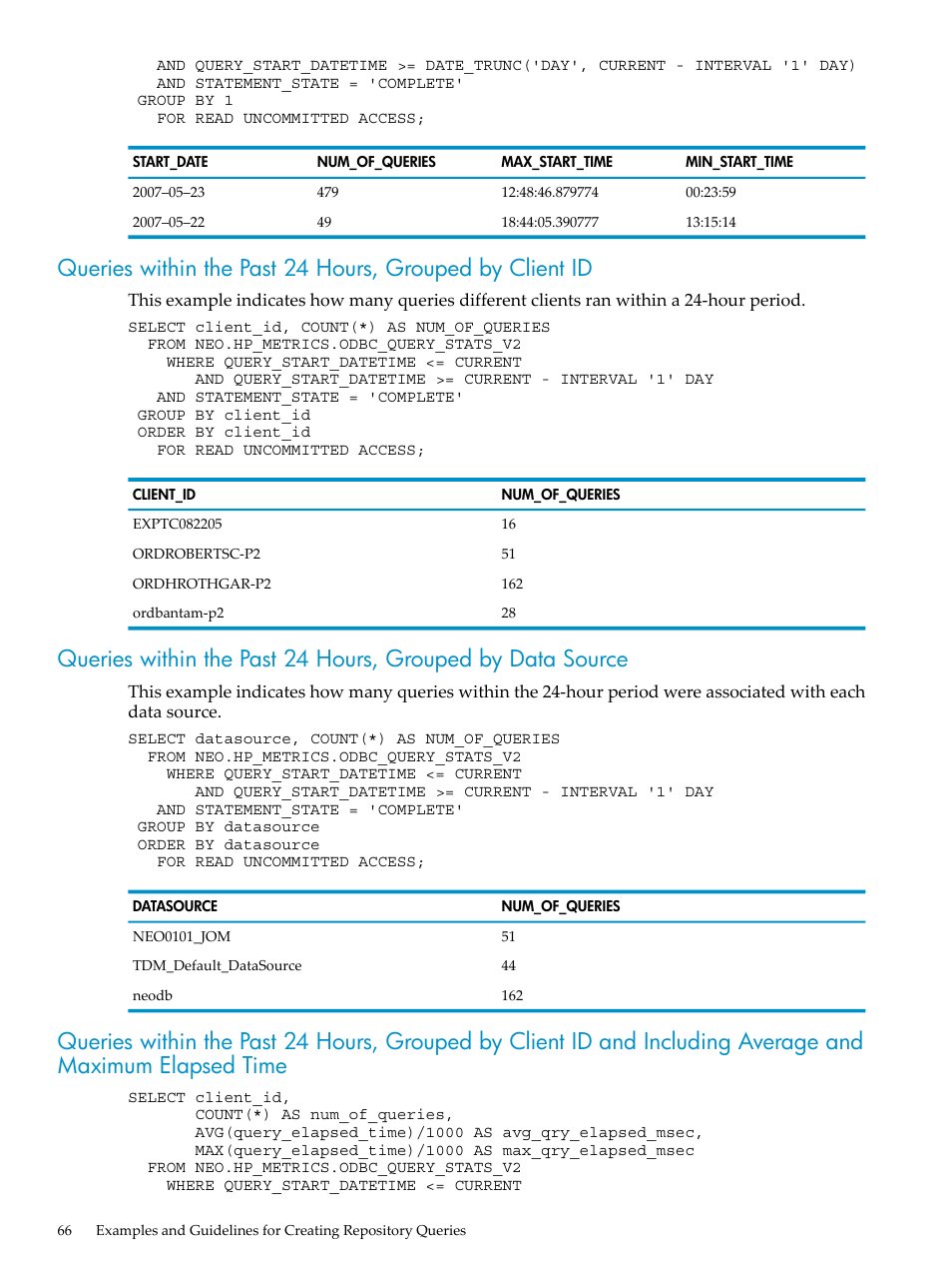 HP Neoview Release 2.3 Software User Manual | Page 66 / 74