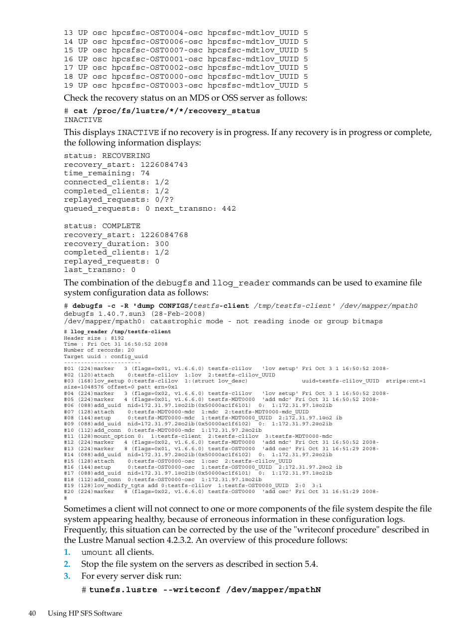 HP StorageWorks Scalable File Share User Manual | Page 40 / 58