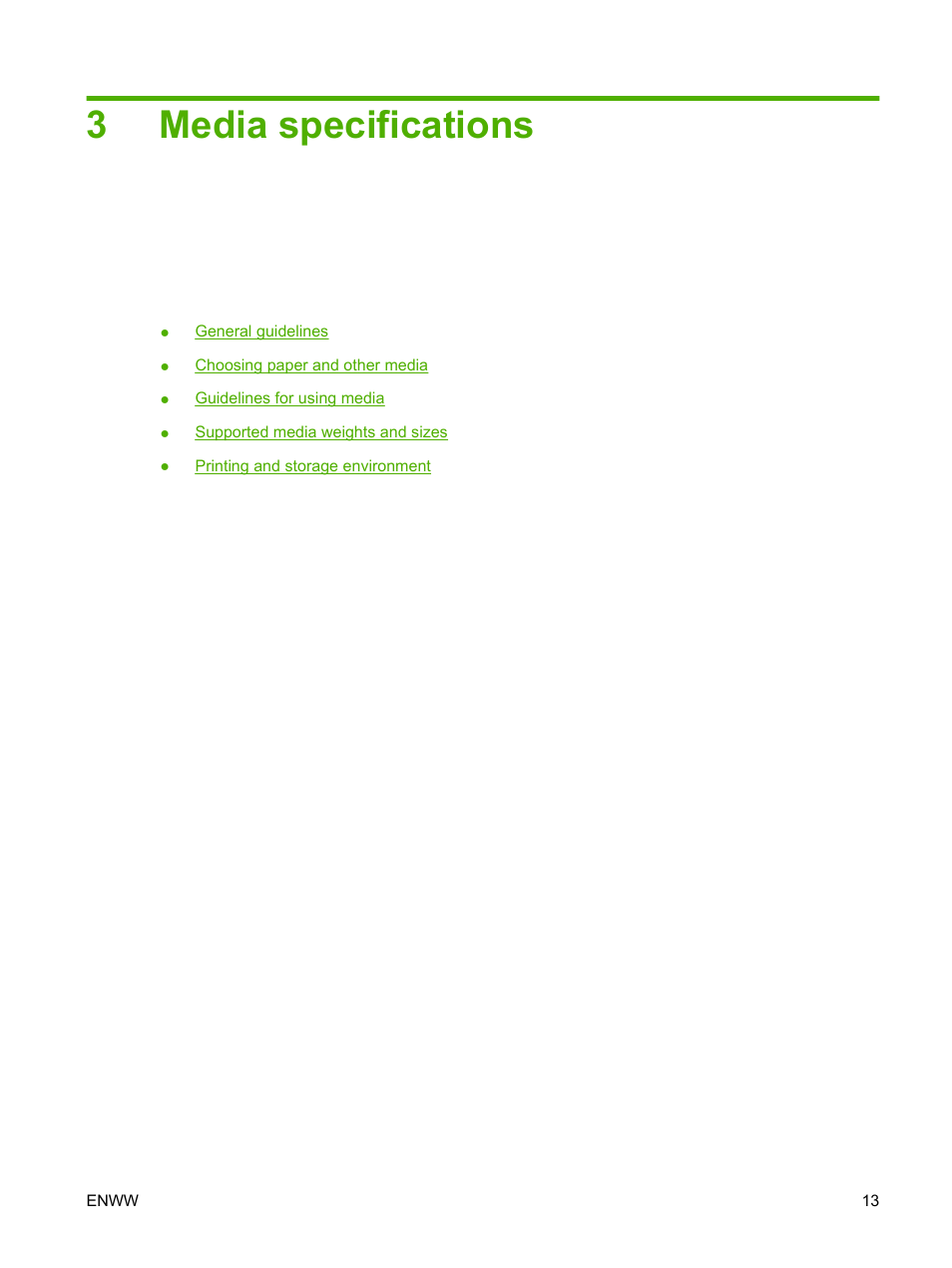 Media specifications, 3 media specifications, 3media specifications | HP LaserJet M1005 Multifunction Printer series User Manual | Page 23 / 142
