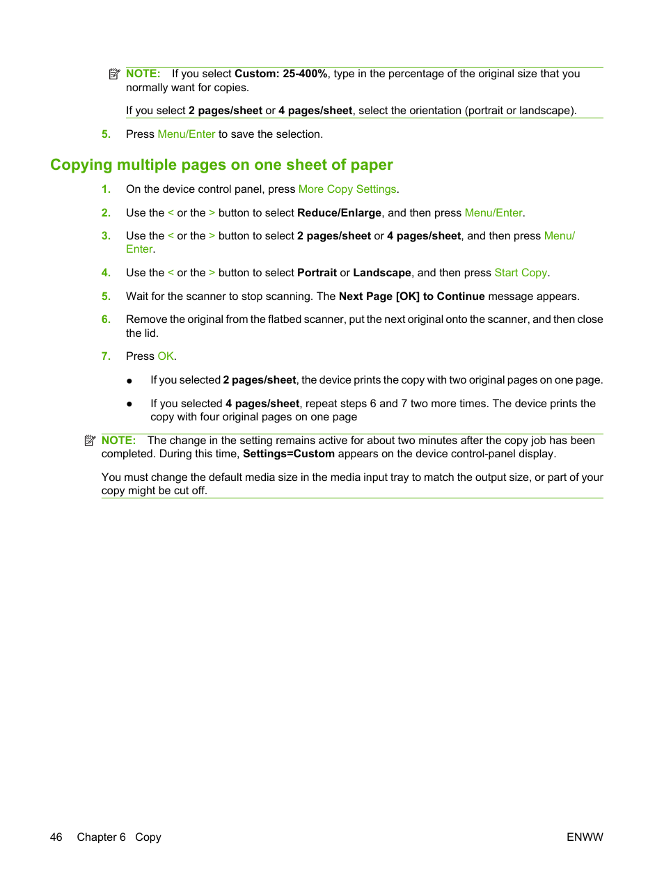 Copying multiple pages on one sheet of paper | HP LaserJet M1005 Multifunction Printer series User Manual | Page 56 / 142